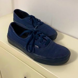 Vans Navy Blue Authentic’s.  Women’s 6.5 Men’s 5
